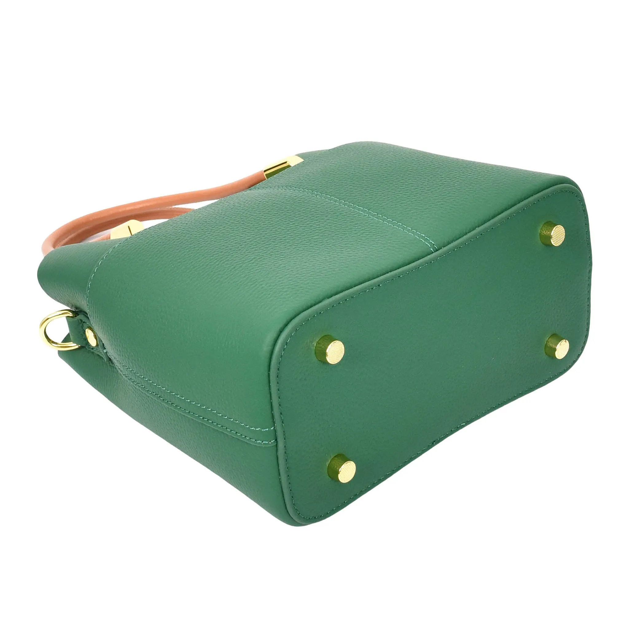 Womens Exquisite Leather Small Tote Smart Casual Fashion Crossbody Bag Allure Green