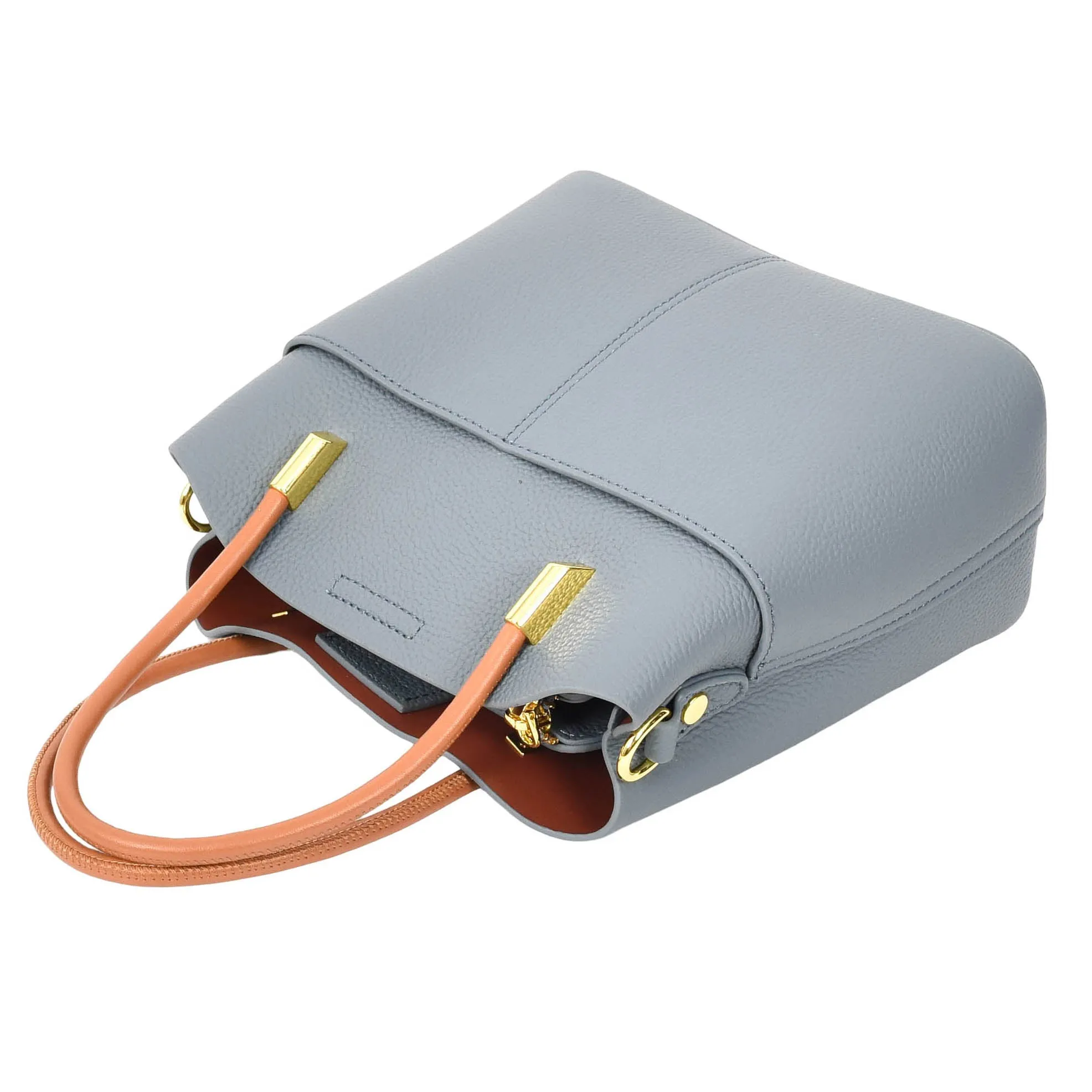 Womens Exquisite Leather Small Tote Smart Casual Fashion Crossbody Bag Allure Sky Blue