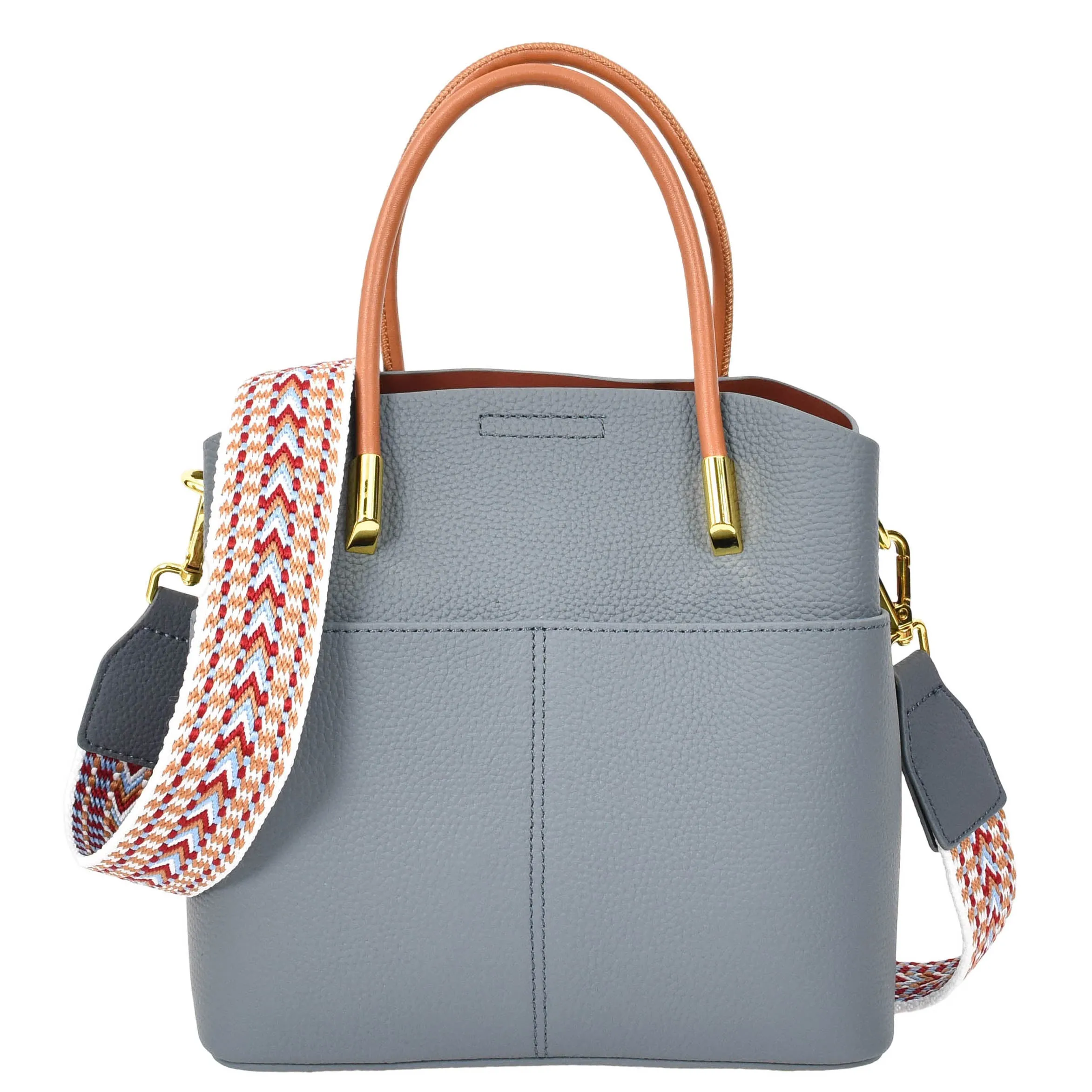 Womens Exquisite Leather Small Tote Smart Casual Fashion Crossbody Bag Allure Sky Blue