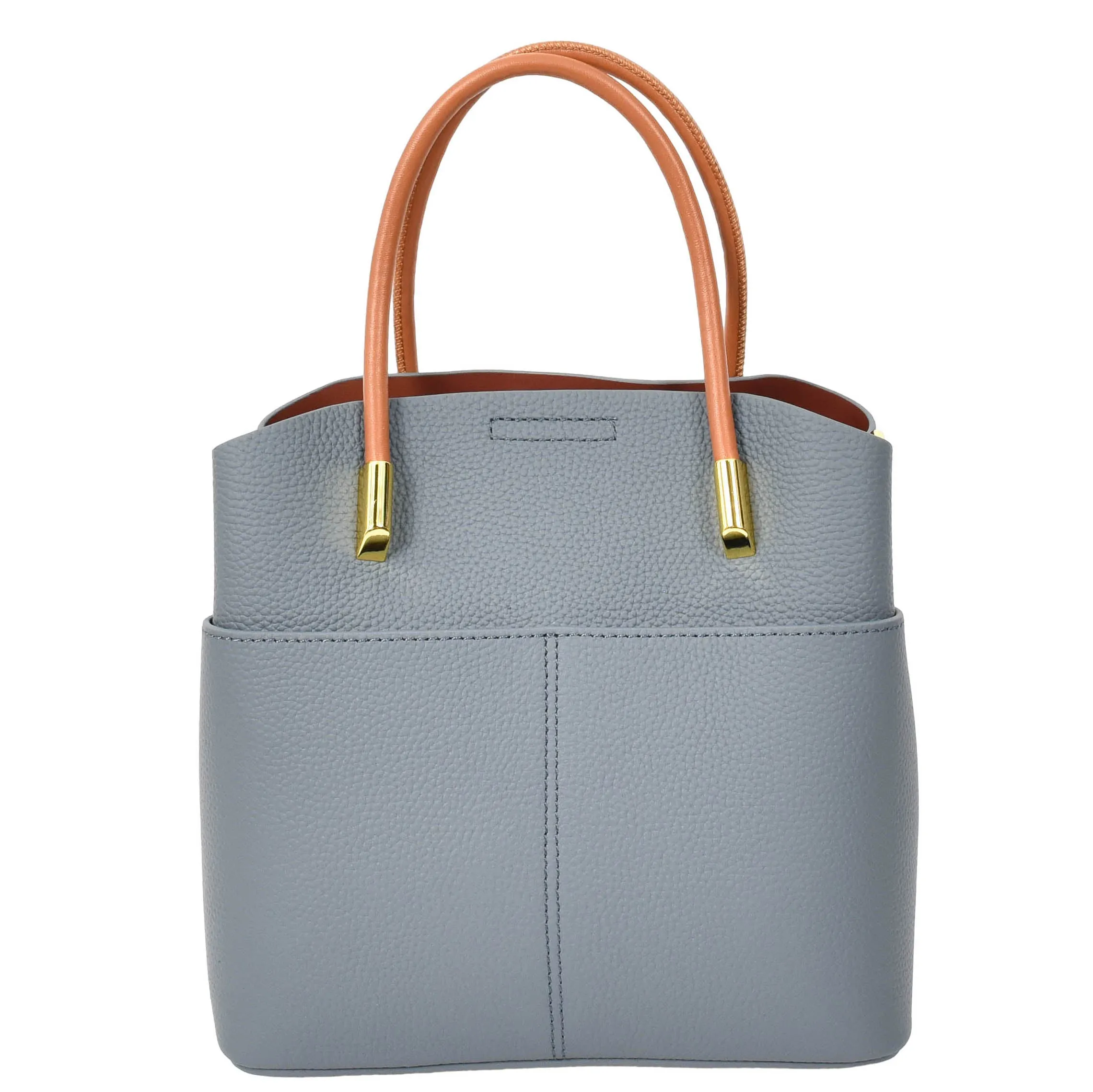Womens Exquisite Leather Small Tote Smart Casual Fashion Crossbody Bag Allure Sky Blue